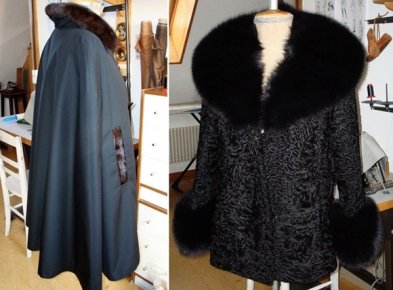 Cape // Elegante Pelzjacke mit mondänem Besatz