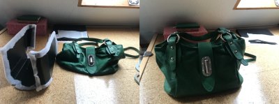Handledertasche ausstaffiert