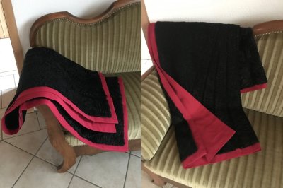 Persianermantel in ein Decke umgearbeitet