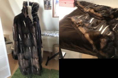Skungsmantel in eine Decke umgearbeitet