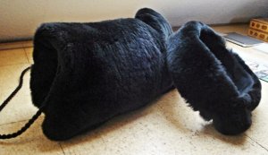 Muff und Stirnband aus Biberresten